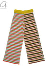 YANYAN KNITS soft color block striped casual pants YYK-YYW23-1541-TW striped